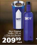 Skyy Original Vodka-750ml + Free Ice Bucket-Each