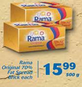 Rama Original 70% Fat Spread Brick-500g Each