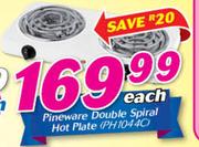 Pineware Double Spiral Hot Plate (PH1044C)-Each