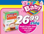 Nestle Cerelac Baby Cereal Stage 1-250g Each