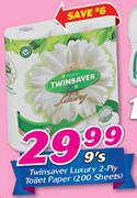 Twinsaver Luxury 2-Ply Toilet Paper (200 Sheets)