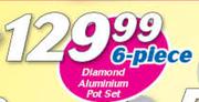 Diamond 6 Piece Aluminium Pot Set