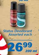Status Deodorant-200ml Each