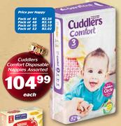 Cuddlers Comfort Disposable Nappies Assorted-Each.