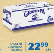 Grand-Pa Headache Powders 12’s