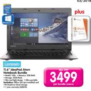 Lenovo 11.6" Ideapad Atom Notebook Bundle 100s-Per Bundle