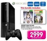 Xbox 360 500GB Fable Bundle-Per Bundle