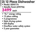 Defy 12 Place Dishwasher DDW176