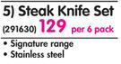 Steak Knife Set-Per 6 pack