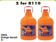 Oros Orange Squash-2x5Ltr