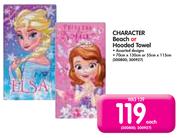Character Beach Or Hooded Towel-Each