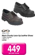 Brunx Mens Chunky Lace-Up Leather Shoes-Per Pair