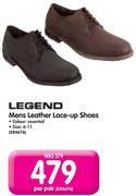 Legend Mens Leather Lace-Up Shoes-Per Pair
