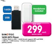 Sinotec 16GB MP3 Player-Each