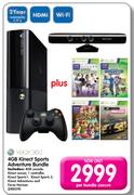 XBox 360 4GB Kinect Sports Adventure Bundle-Per Bundle