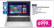 Asus 15.6" Ci5/4GB/1TB/W8 Notebook X550LA