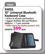 Swiss 10" Universal Bluetooth Keyboard Case-Each