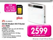 Huawei 3G/LTE Modem Wi-Fi Router+Data B593