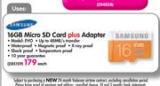 Samsung 16GB Micro SD Card+Adapter EVO