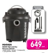 Hoover 1800W Wet And Dry Vacuum Cleaner HWD20