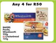 Bakers Provita, Wheatsworth 250g Or Crackerbread-4x125g