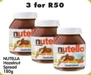 Nutella Hazelnut Spread-3 x 180gm