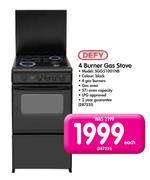 Defy 4 Burner Gas Stove SGG51001NB