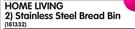 Home Living Stainless Steel Bread Bin