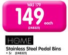 Home Stainless Steel Pedal Bins-5L Each