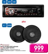 Pioneer Mixtrax CD/MP3/USB Frontloader+ 51/4" 230W Speakers X1750/G1315-Per Bundle
