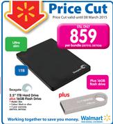 Seagate 2.5" 1TB Hard Drive+16GB Flash Drive-Per Bundle