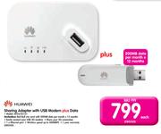 Huawei Sharing Adapter With USB Modem Plus Data AF23/E3131-Each