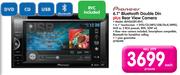 Pioneer 6.1" Bluetooth Double Din Plus Rear View Camera AVH265BT+RVC-Each