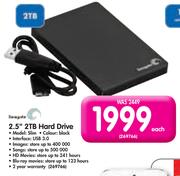 Seagate 2.5" 2TB Hard Drive Slim