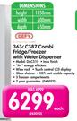 Defy 363Ltr C387 Combi Fridge/Freezer with Water Dispenser DAC510