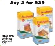Freshpak Wellness (All Variants)-3 x 20's