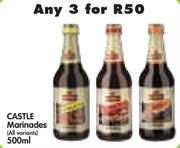 Castle Marinades (All Variants)-3 x 500ml