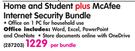Microsoft Home And Student Plus McAfree Internet Seciruty Bundle