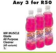 Mr Muscle Glade All Purpose Cleaner(All Variants)-3x1L