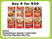 Royco Packet Sauces, Gravies or Marinades-8 x 32g/37g/38g/40g/48g/52g