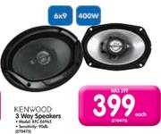 Kenwood 6x9 400W 3 Way Speakers KFC-E6965