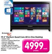 Lenovo 19.5" Pentium Quad Core All-In One Desktop C260