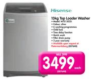 Hisense 13kg Top Loader Washer WTS1302S