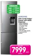 Samsung 430Ltr Combi Fridge/Freezer with Water Dispenser RL48RWCIH