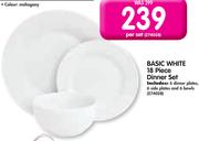 Basic White 18 Piece Dinner Set-Per Set