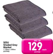 Sesli Shaded Grey Blanket 150x200Cm-Each