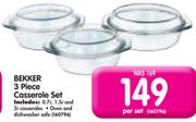 Bekker 3 Piece Casserole Set-Per Set