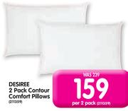 Desiree 2 Pack Contour Comfort Pillows-Per 2 Pack