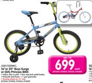 16" Or 20" Boys Surge Or Girls Princess BMX-Each