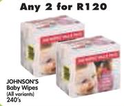 Johnson's Baby Wipes(All Variants)-2x240's